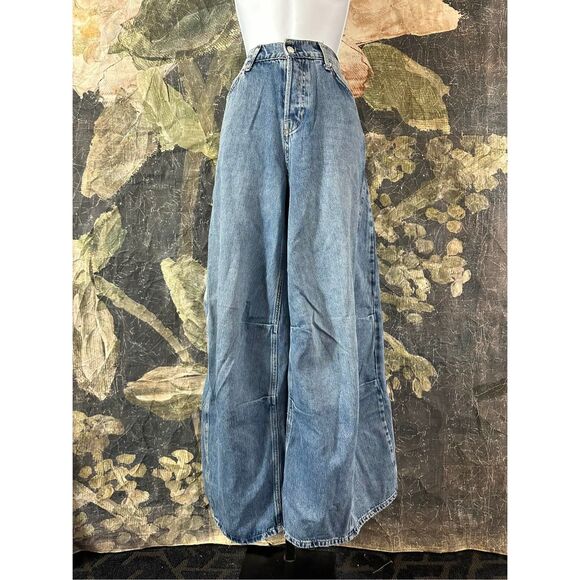 Free People Westward Demi Barrel Leg Jeans Size 25 - Picture 5 of 11